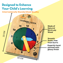 Load image into Gallery viewer, Wooden Puzzle - Educational Learning Clock with scan and learn - Brilla: One-Stop Solution for Preschool Resources