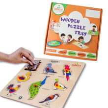 Load image into Gallery viewer, Wooden Puzzle - Educational Learning Birds with Scan & Learn. - Brilla: One-Stop Solution for Preschool Resources