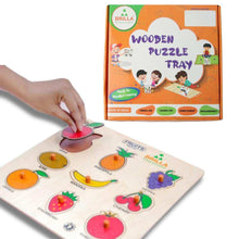 Load image into Gallery viewer, Brilla Wooden Puzzle : Educational Learning Fruits with Scan and Learn. - Brilla: One-Stop Solution for Preschool Resources