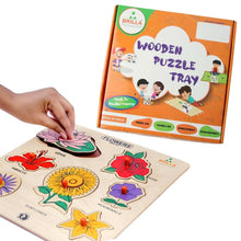 Load image into Gallery viewer, Wooden Puzzle - Educational Learning Flowers with Scan & Learn
