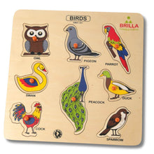 Load image into Gallery viewer, Wooden Puzzle - Educational Learning Birds with Scan & Learn. - Brilla: One-Stop Solution for Preschool Resources
