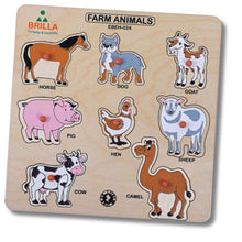 Load image into Gallery viewer, Wooden Puzzle - Educational Learning Domestic Animals with Scan & Learn - Brilla: One-Stop Solution for Preschool Resources