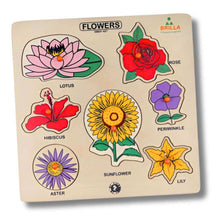 Load image into Gallery viewer, Wooden Puzzle - Educational Learning Flowers with Scan & Learn