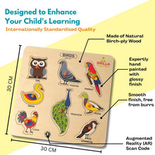 Load image into Gallery viewer, Wooden Puzzle - Educational Learning Birds with Scan & Learn. - Brilla: One-Stop Solution for Preschool Resources