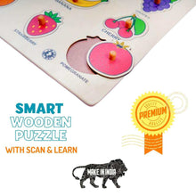 Load image into Gallery viewer, Brilla Wooden Puzzle : Educational Learning Fruits with Scan and Learn. - Brilla: One-Stop Solution for Preschool Resources