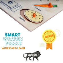 Load image into Gallery viewer, Wooden Puzzle - Educational Learning Vegetables with Scan & Learn - Brilla: One-Stop Solution for Preschool Resources