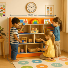 Load image into Gallery viewer, Montessori shelf - Brilla Wooden Montessori Large Rack for Preschools - Brilla: One-Stop Solution for Preschool Resources