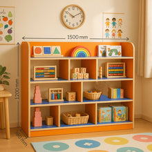 Load image into Gallery viewer, Montessori shelf - Brilla Wooden Montessori Large Rack for Preschools - Brilla: One-Stop Solution for Preschool Resources