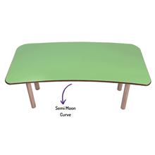 Load image into Gallery viewer, Preschool Table -Brilla Wooden Classroom Table (6 Seater - Moon shape) (RFQ) - Brilla: One-Stop Solution for Preschool Resources