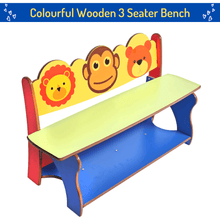 Load image into Gallery viewer, Desk and Bench – Brilla Premium Classroom Wooden Set (3 Seater) (RFQ) - Brilla: One-Stop Solution for Preschool Resources