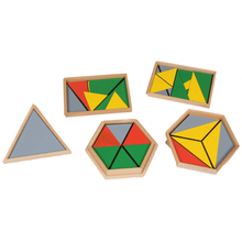 Load image into Gallery viewer, Montessori Constructive Triangles (complete with all 5 Boxes) (RFQ) - Brilla: One-Stop Solution for Preschool Resources