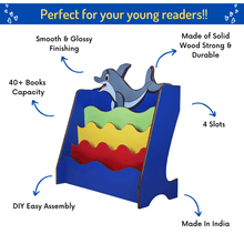Load image into Gallery viewer, Brilla Wooden Dolphin Theme Bookshelf for Kids or Preschools (RFQ) - Brilla: One-Stop Solution for Preschool Resources