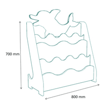 Load image into Gallery viewer, Brilla Wooden Dolphin Theme Bookshelf for Kids or Preschools (RFQ) - Brilla: One-Stop Solution for Preschool Resources