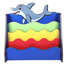 Load image into Gallery viewer, Brilla Wooden Dolphin Theme Bookshelf for Kids or Preschools (RFQ) - Brilla: One-Stop Solution for Preschool Resources