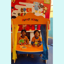 Load image into Gallery viewer, Montessori Materials Wooden Large Puppet House for Kids Playroom