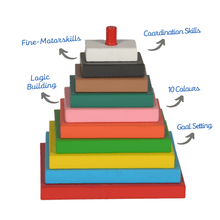 Load image into Gallery viewer, Build A Tower Wooden Stacking Tower for Kids (Rectangle)