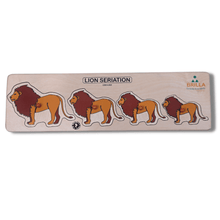 Load image into Gallery viewer, Wooden Puzzle for Kids Lion Seriation with Scan & Learn - Brilla: One-Stop Solution for Preschool Resources
