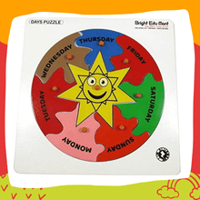 Load image into Gallery viewer, Brilla Wooden Puzzle Activity for Learning Days in a Week & Months of the Year with Scan & Learn - Brilla: One-Stop Solution for Preschool Resources