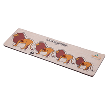 Load image into Gallery viewer, Brilla Wooden Learning Educational Puzzle for Kids - Elephant Seriation & Lion Seriition with Scan and Learn (Set of 2) - Brilla: One-Stop Solution for Preschool Resources