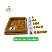 Load image into Gallery viewer, Montessori Materials - Cards and Counters for Kids 4+
