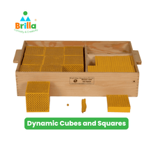Load image into Gallery viewer, Montessori Dynamic Cubes and Squares with training Video, BIS Approved - Brilla: One-Stop Solution for Preschool Resources
