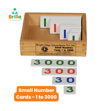 Load image into Gallery viewer, Montessori Materials - Small Number Cards 1 to 3000 for Kids Play.

