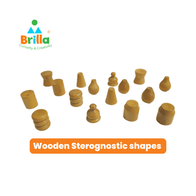 Montessori materials - Brilla Wooden Sterognostic Shapes Polished kids