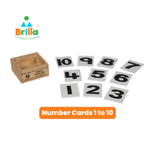 Load image into Gallery viewer, Cards 1 to 10 for Montessori Number Rods with training video. - Brilla: One-Stop Solution for Preschool Resources

