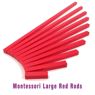 Montessori Large Red Rods - Brilla: One-Stop Solution for Preschool Resources