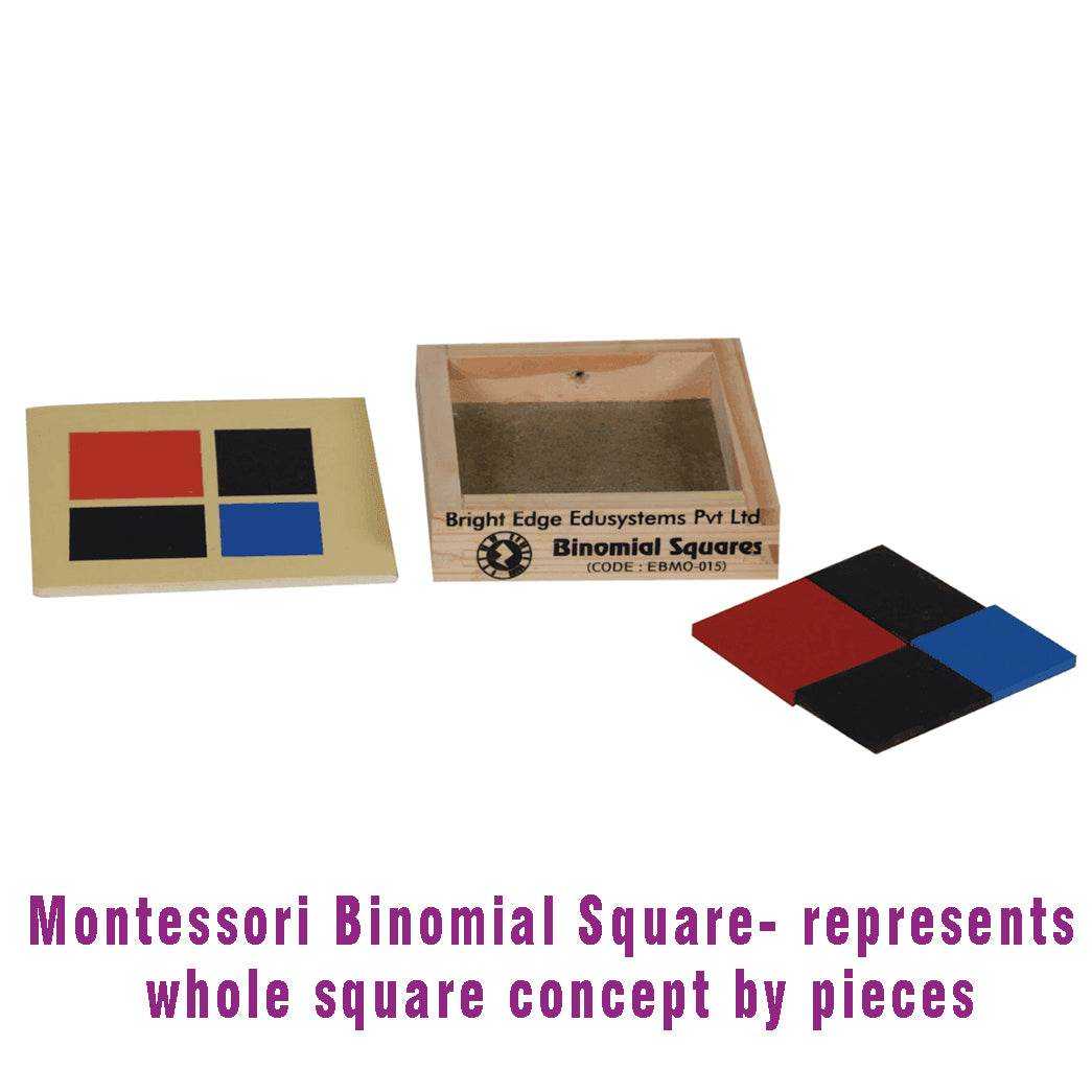 Montessori Binomial Square- represents whole square concept by pieces - Brilla: One-Stop Solution for Preschool Resources