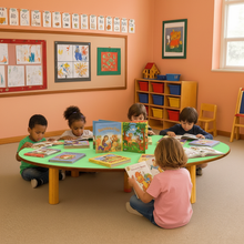 Load image into Gallery viewer, Montessori Activity Chowki – Wooden 8-10 Seater with Easy DIY Assembly
