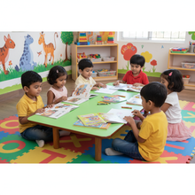 Load image into Gallery viewer, Brilla Wooden Montessori Activity Chowki 6 Seater for Preschools
