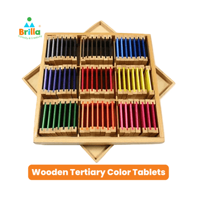Montessori Materials - Premium Wooden Tertiary Color Tablets for Kids