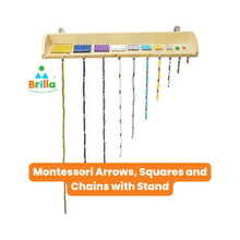 Load image into Gallery viewer, Montessori Materials - Arrows, Squares, Chains with Stand for Learning
