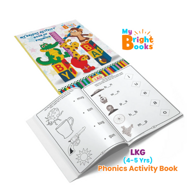 Preschool Books for LKG - Bright Book of Phonics Activity.