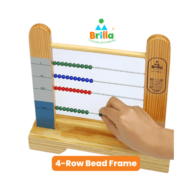 Montessori Materials for Early Learning | Preschool Bead Frame 4-Row