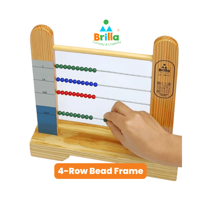 Montessori Materials for Early Learning | Preschool Bead Frame 4-Row