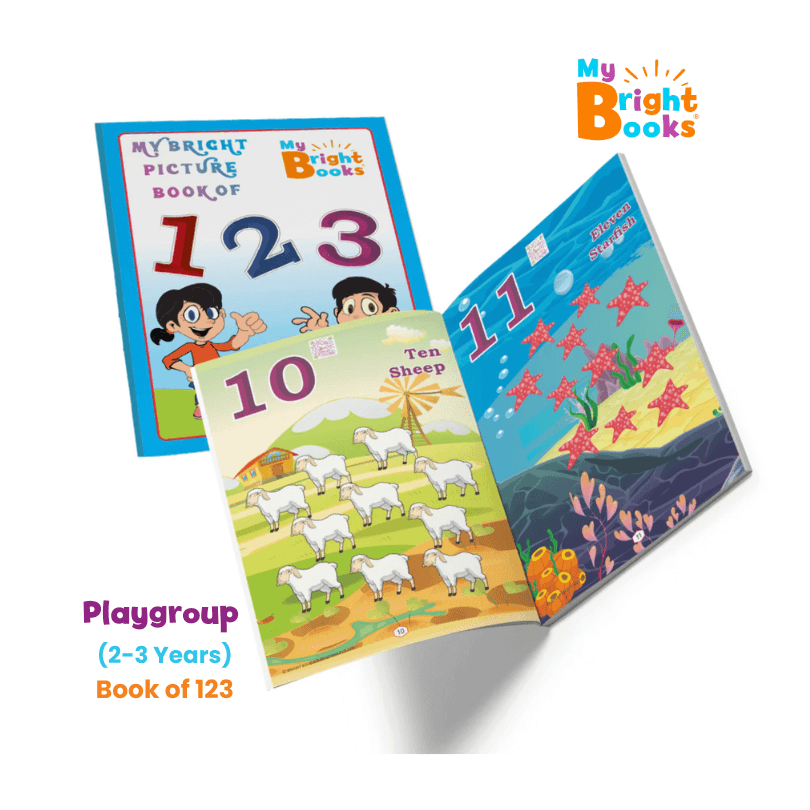 Preschool Books for Playgroup - My Bright Book of 123 - Brilla: One-Stop Solution for Preschool Resources