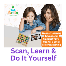 Load image into Gallery viewer, Montessori Materials Wooden Alphabet Toys - Capital &amp; Small Letters
