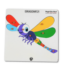 Load image into Gallery viewer, Wooden Educational Pick &amp; Fix Puzzle Dragonfly with Scan &amp; Learn
