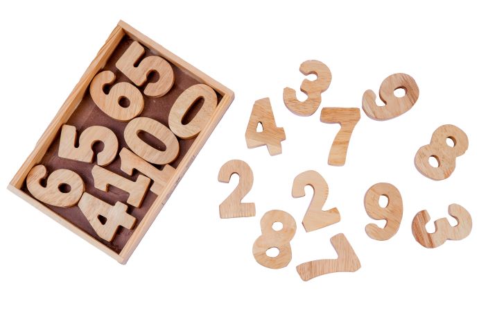 Wooden Jumbo  English Numbers in Wooden Box