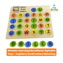 Load image into Gallery viewer, Montessori Materials Wooden Alphabet Toys - Capital &amp; Small Letters
