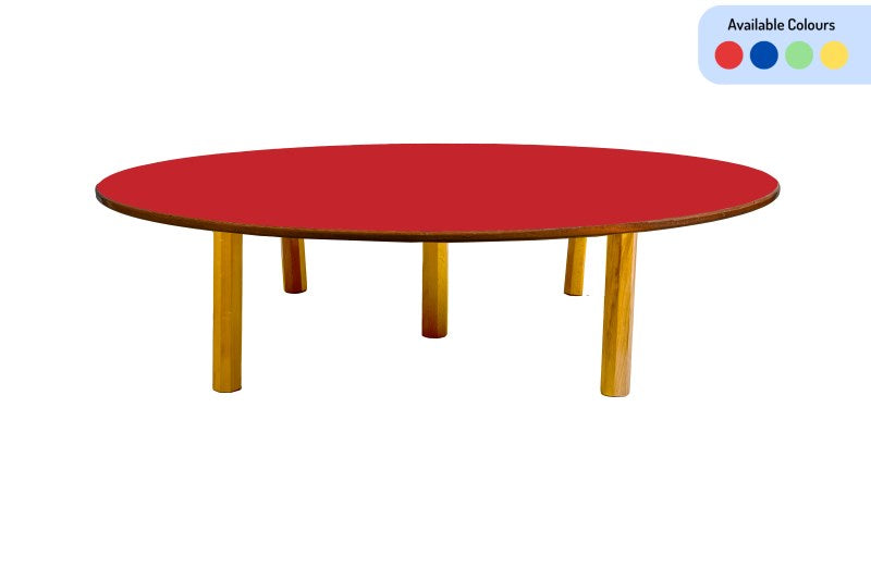 Brilla Wooden Montessori/Activity Chowki (8-10 Seater - Round shape) for Preschools
