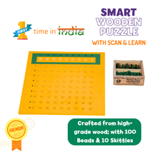 Load image into Gallery viewer, Division Board Bead Box Montessori Product Yellow Green Medium Pack Montessori Material Boxed Arithmetic Teaching Aids Educational Wooden Toys Children Learning Multiplication Division Mathematics Tools Made in India Premium Quality
