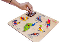Load image into Gallery viewer, Brilla Wooden Educational Puzzle for Kids - Learning National Symbol &amp; Birds (Set of 2) with Scan &amp; Learn
