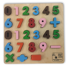 Load image into Gallery viewer, Wooden Learning Educational Number Chunky Puzzle
