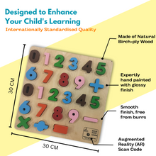 Load image into Gallery viewer, Wooden Learning Educational Number Chunky Puzzle
