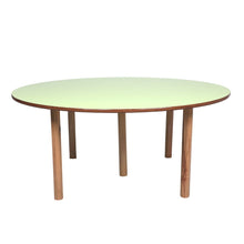 Load image into Gallery viewer, Brilla Wooden Montessori/Activity Table (8-10 Seater - Round shape) for Preschools (Green Color)
