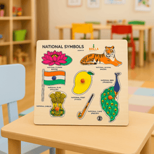 Load image into Gallery viewer, Wooden Puzzle - Educational Learning Indian National Symbols/Objects with Scan and Learn - Brilla: One-Stop Solution for Preschool Resources
