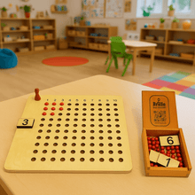 Load image into Gallery viewer, Montessori Multiplication Board with Bead Box. - Brilla: One-Stop Solution for Preschool Resources
